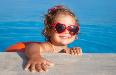 Happy Child Swimming