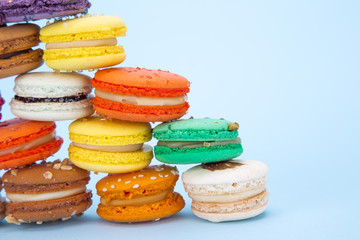 Colorful french macaroons