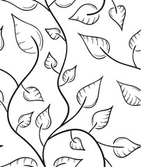 leaves seamless pattern