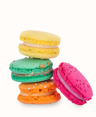 Colorful french macaroons