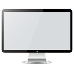 Computer display isolated on white. Vector eps10