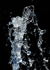 water splashes on a black background