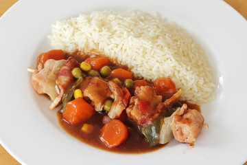 Shashlik w rice