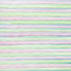 Abstract strip watercolor hand painted background. Paper texture