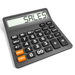 Calculator with SALES on display.