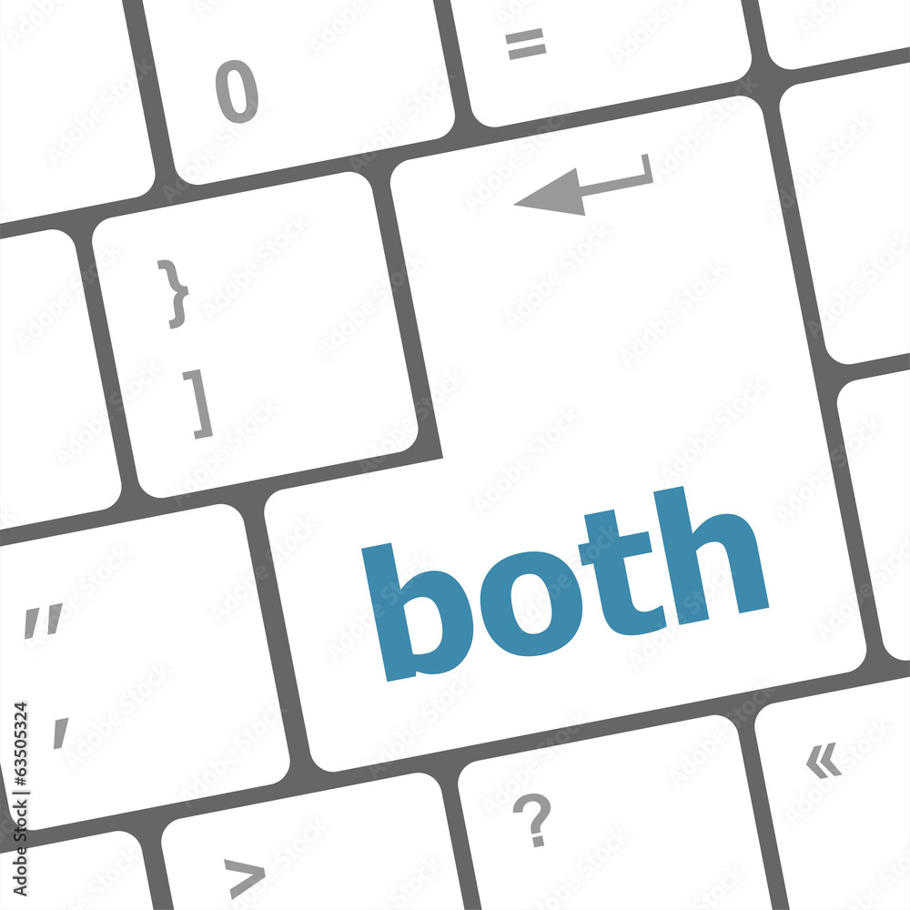 Poster border button on computer pc keyboard key