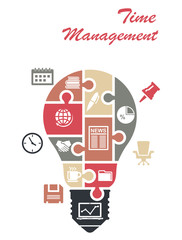 Time management infographics concept