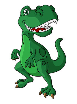 Green Cartoon Dinosaur