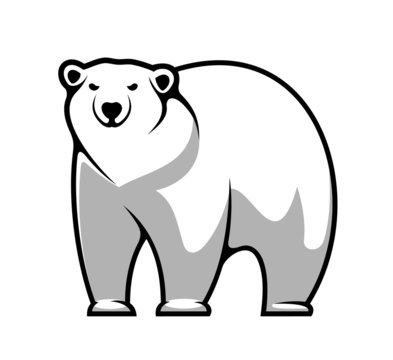 Cartoon polar bear