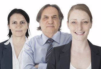 Teamwork in white background