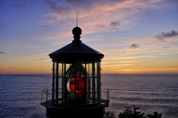 Cape Mears Light and Pacific Ocean Sunset
