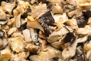 fried mushrooms in a pan