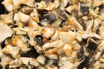 fried mushrooms in a pan