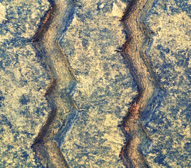 zigzag old rubber wheel profile