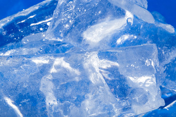 abstract background of blue ice