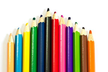 Abstract background from color pencils