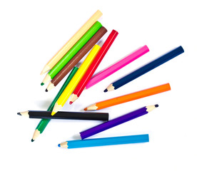 Abstract background from color pencils