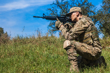 Soldier with a rifle