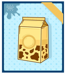 Milk carton poster - Food concept