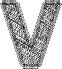 font Illustration Letter V