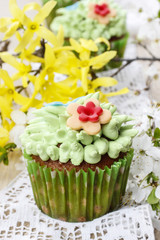 Easter colorful cupcakes