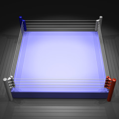 boxing ring on white background