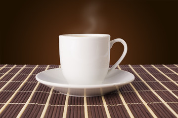 Cup of hot coffee