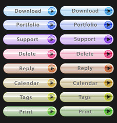 Web design buttons collection