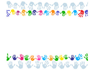 Hand paint print border