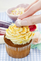 Easter colorful cupcakes