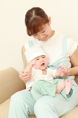 Fototapeta na wymiar 母親と赤ちゃん