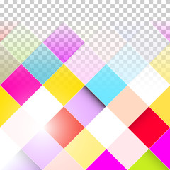 Abstract Vector Background - Transparent Colorful Squares