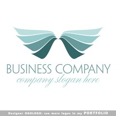 logo, illustrations, symbols, vector, striped, art, sign, wing