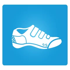 Deurstickers sport shoes © bigpa