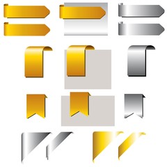 gold and silver label, tag