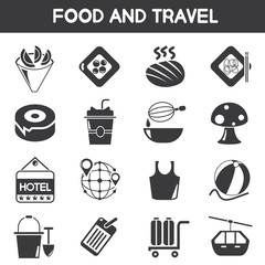 food and travel icons