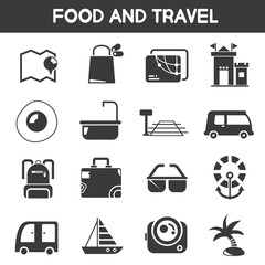 food and travel icons