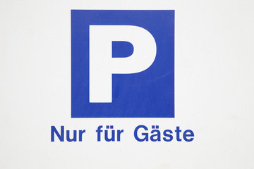 Parkplatz nur für Gäste