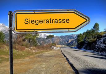 Strassenschild 16 - Siegerstrassse