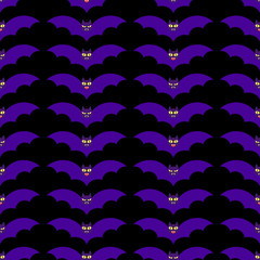 Fototapeta na wymiar Seamless pattern with funny evil bats