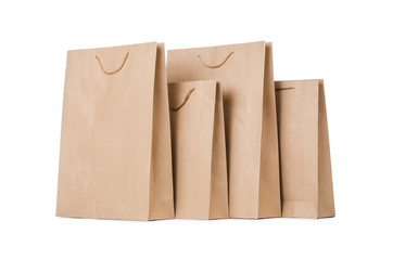 Shopping bags isolated on the white