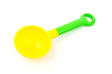 Sand beach toys isolated white background