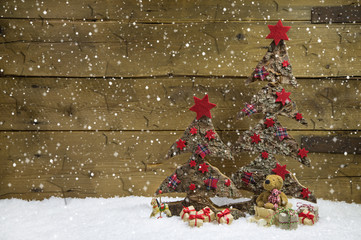 Weihnachtlicher Hintergrund aus Holz