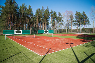 Naklejka premium Outdoor tennis court