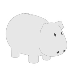 cartoon illustration of piggy bank