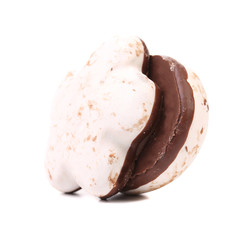 White Kiss Cookies with chocolate