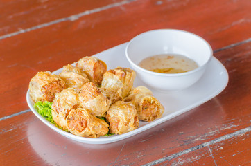 Fried crab shell