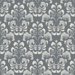 damask pattern. vector seamless wallpaper. flower background