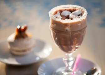 Hot chocolate with marshmallow