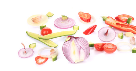 slices of vegetables